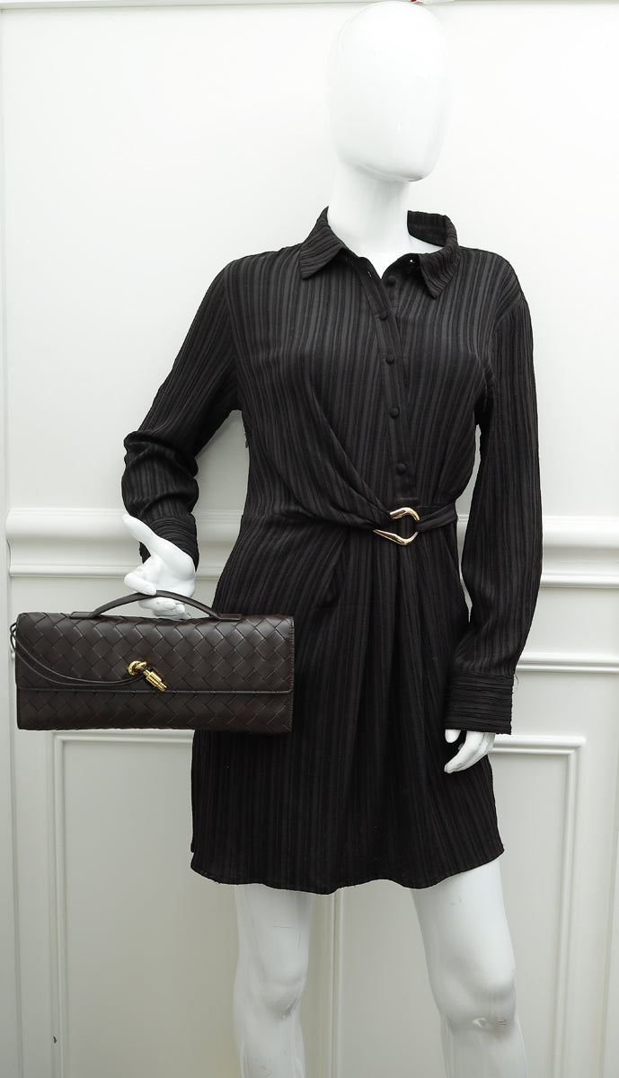 Bottega Veneta Fondant Intrecciato Nappa Long Andiamo Handle Clutch
