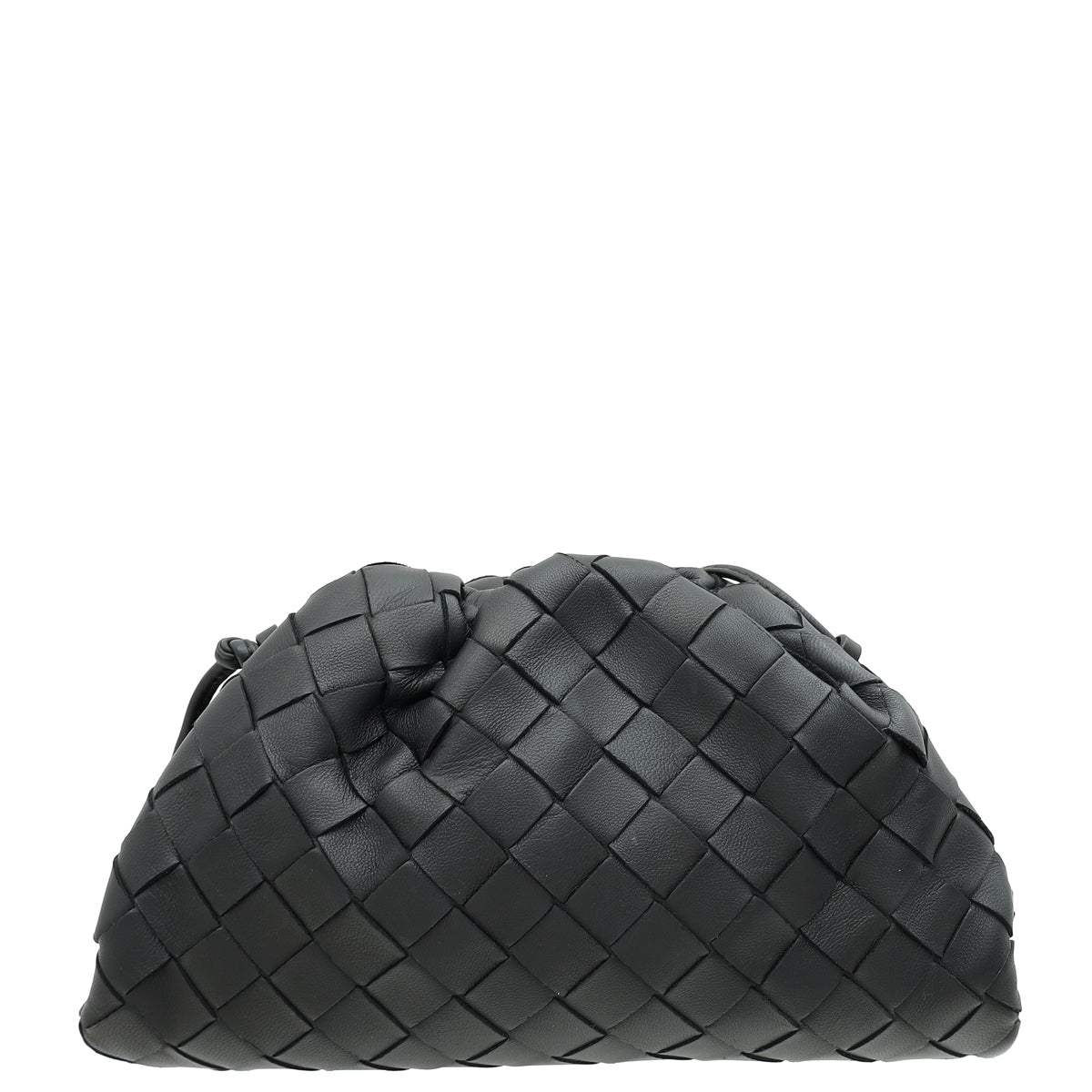 Bottega Veneta Black Intrecciato Mini Pouch-Bottega Veneta-THE CLOSET