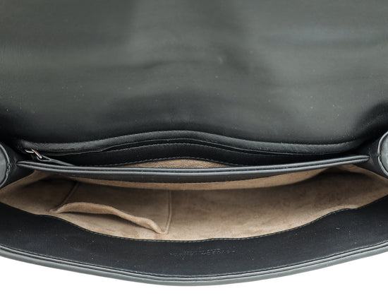 Bottega Veneta Black Intrecciato Nappa Olimpia Medium Bag-Bottega Veneta-THE CLOSET