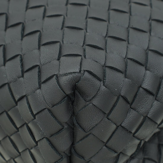 Bottega Veneta Black Intrecciato Nappa Olimpia Medium Bag-Bottega Veneta-THE CLOSET