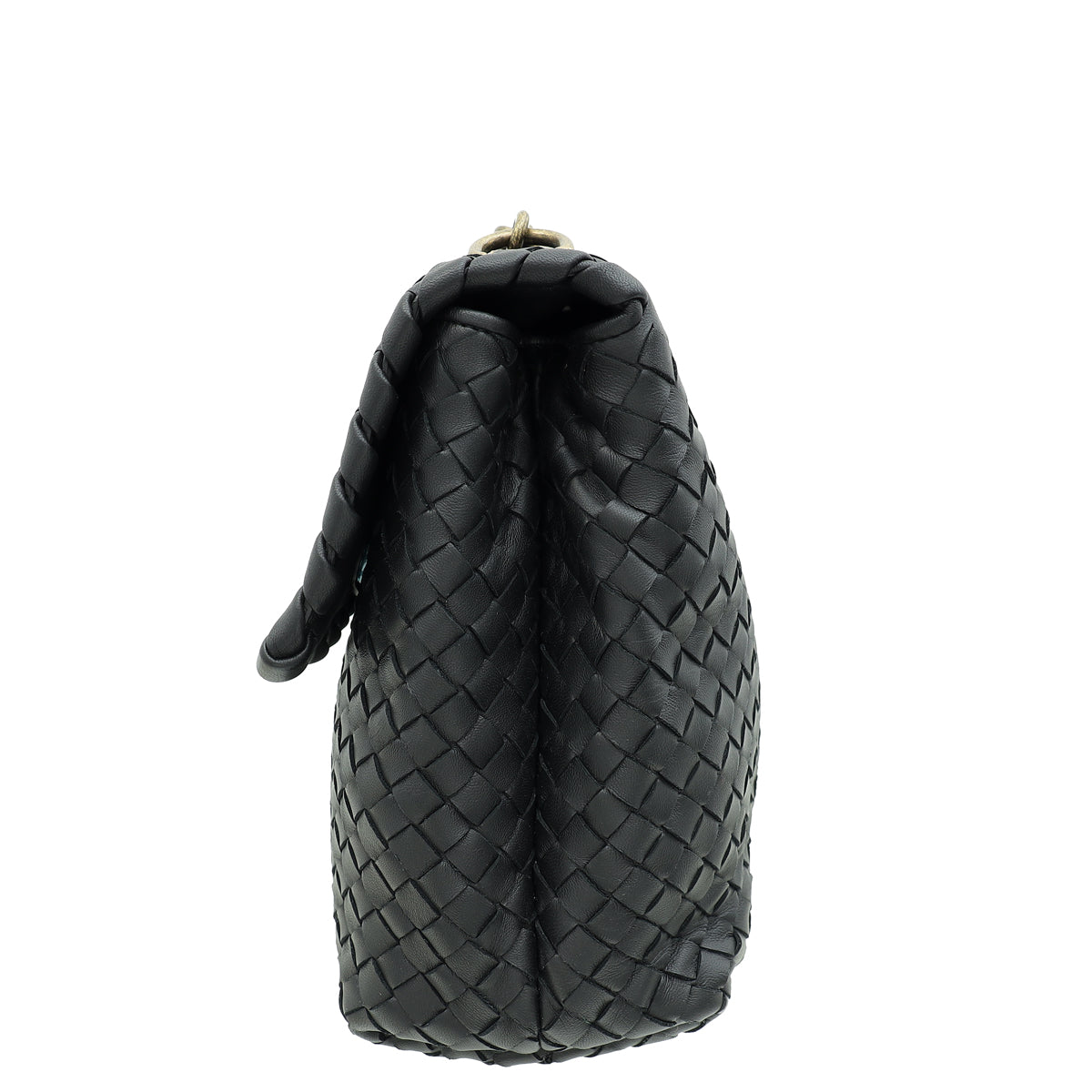Bottega Veneta Black Intrecciato Nappa Olimpia Medium Bag-Bottega Veneta-THE CLOSET