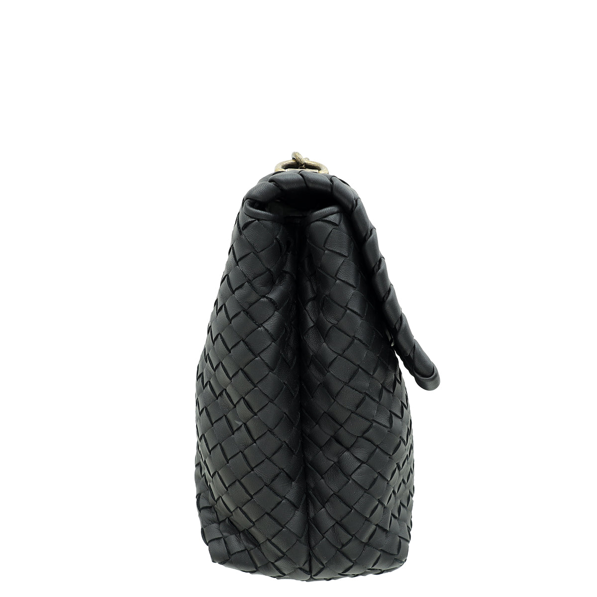 Bottega Veneta Black Intrecciato Nappa Olimpia Medium Bag-Bottega Veneta-THE CLOSET
