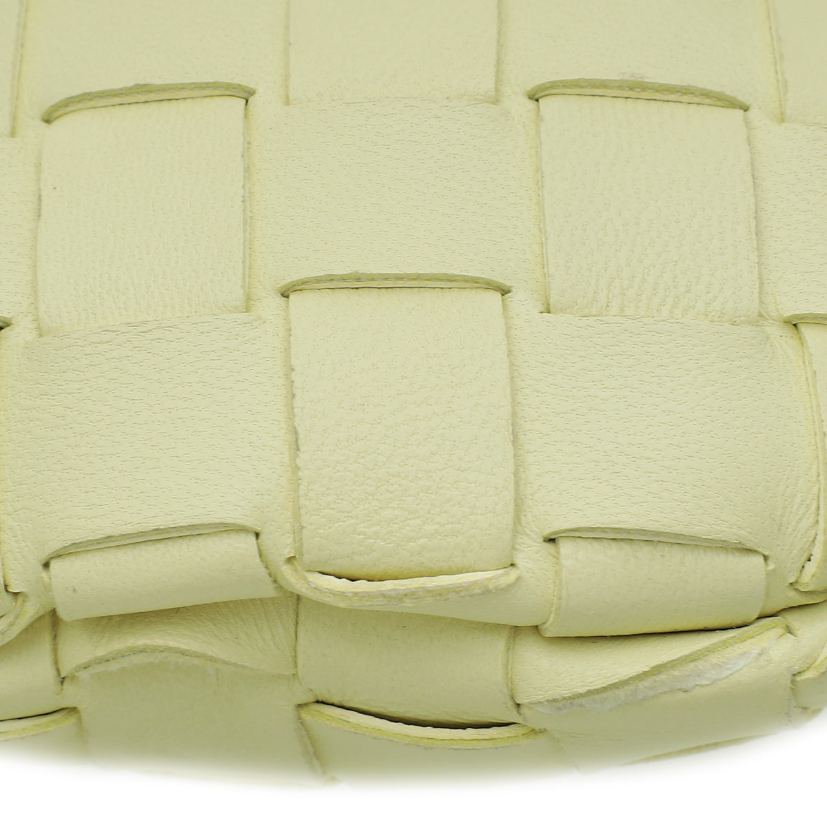 Bottega Veneta Yellow Baby Sardine Top-Handle Bag