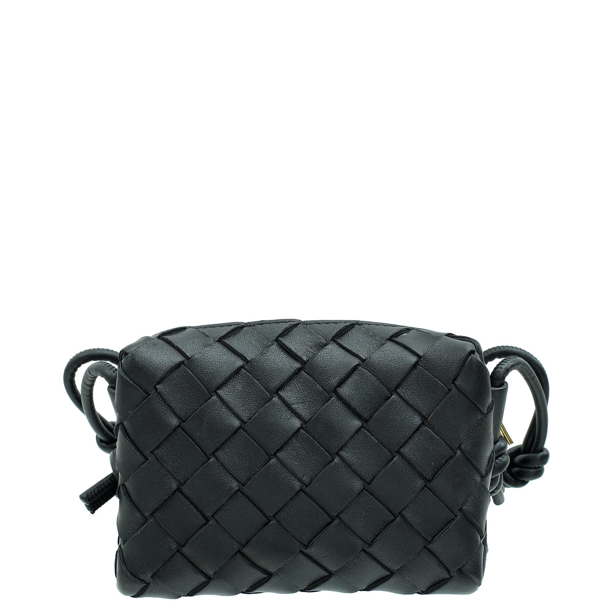 Bottega Veneta Black Intrecciato Nappa Candy Loop Camera Small Bag-Bottega Veneta-THE CLOSET