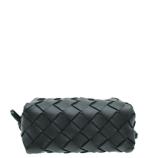 Bottega Veneta Black Intrecciato Nappa Candy Loop Camera Small Bag