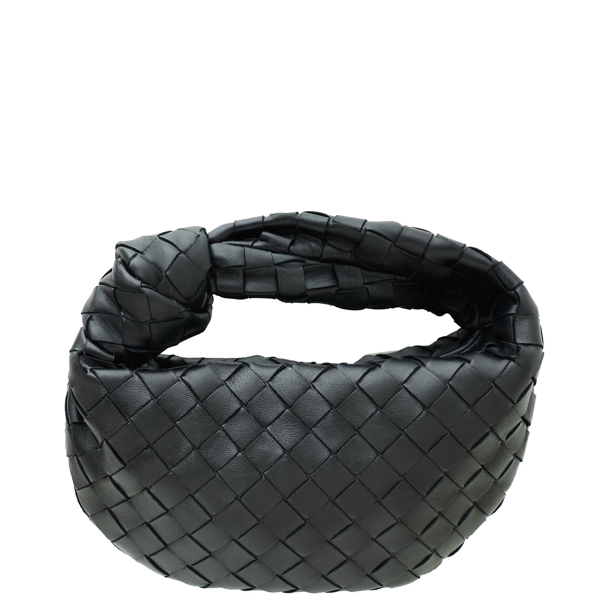 Bottega Veneta Black Intrecciato Nappa Jodie Mini Bag-Bottega Veneta-THE CLOSET