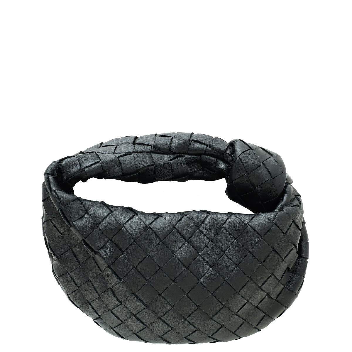 Bottega Veneta Black Intrecciato Nappa Jodie Mini Bag-Bottega Veneta-THE CLOSET
