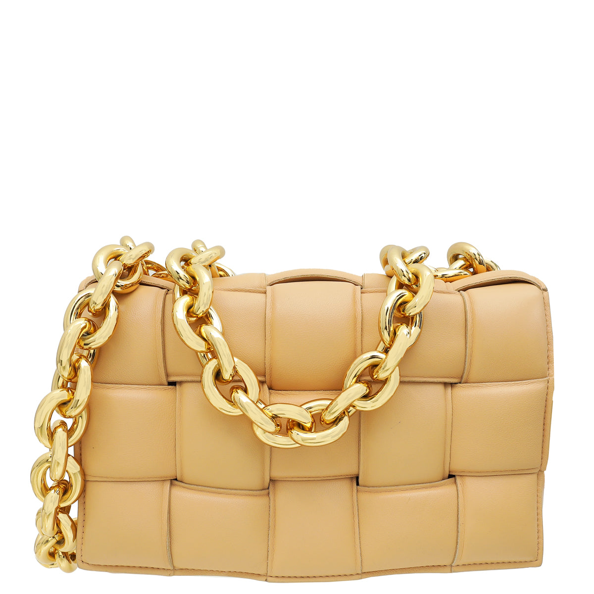 Bottega Veneta Almond Padded Chain Cassette Bag-Bottega Veneta-THE CLOSET