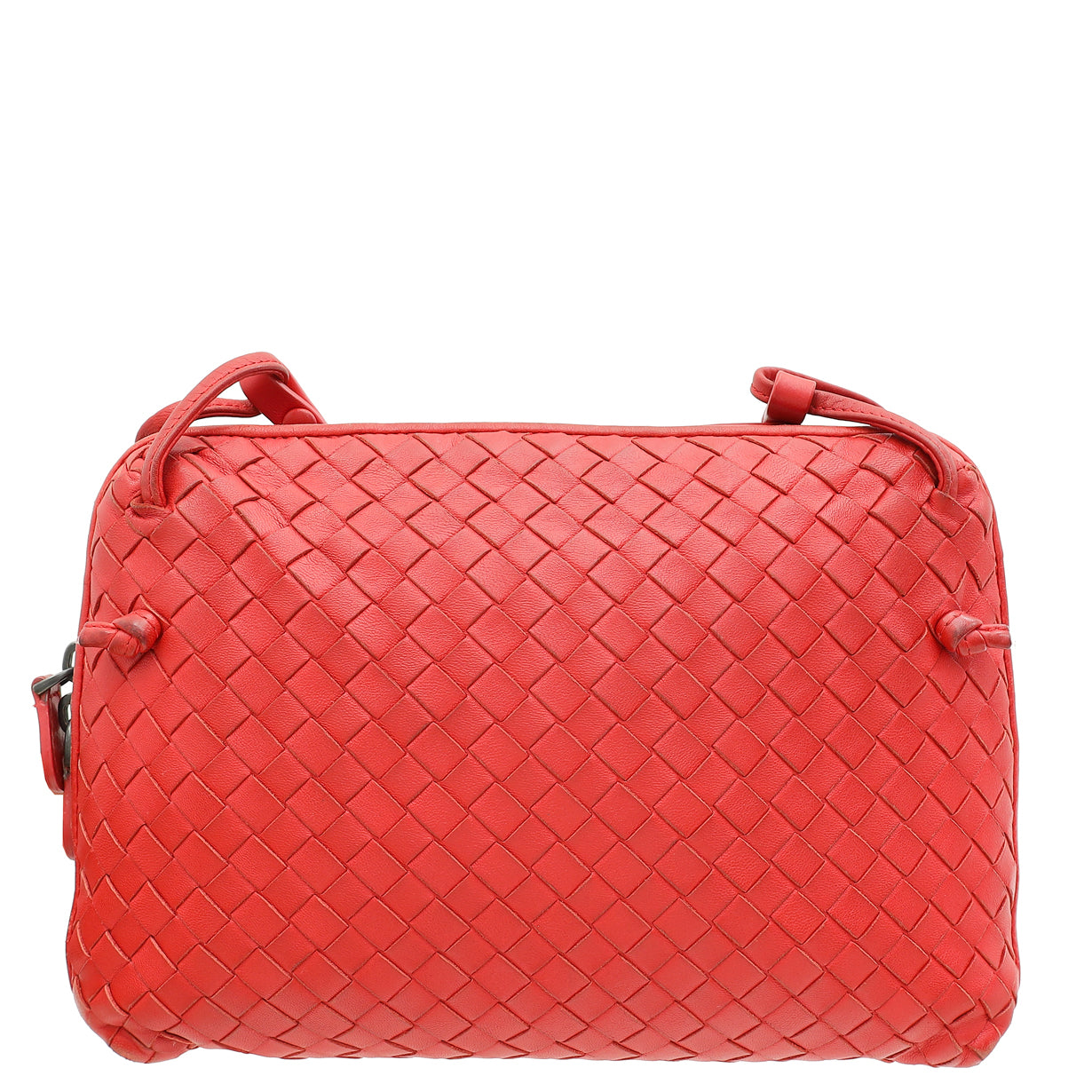 Bottega Veneta Red Intrecciato Nodini Crossbody Bag-Bottega Veneta-THE CLOSET
