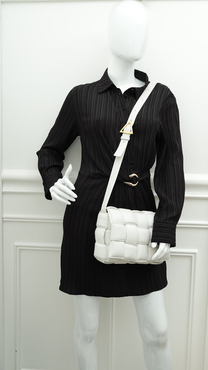 Bottega Veneta Chalk Padded Cassette Medium Bag-Bottega Veneta-THE CLOSET