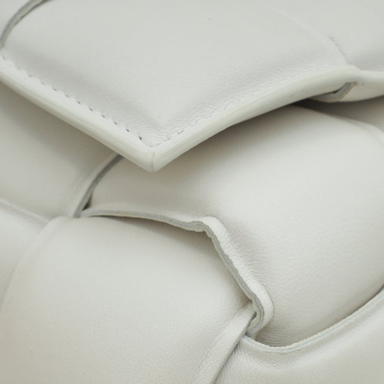 Bottega Veneta Chalk Padded Cassette Medium Bag-Bottega Veneta-THE CLOSET