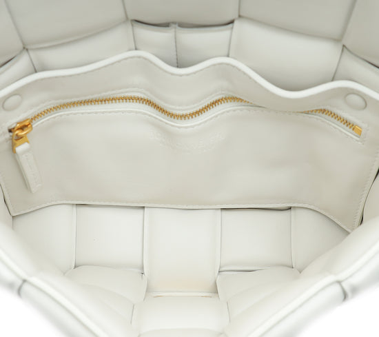 Bottega Veneta Chalk Padded Cassette Medium Bag-Bottega Veneta-THE CLOSET