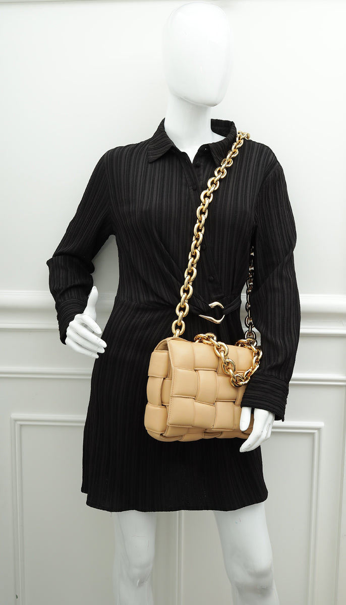 Bottega Veneta Almond Padded Chain Cassette Bag