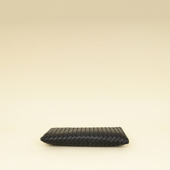 Bottega Veneta Black Intrecciato Pouch-Bottega Veneta-THE CLOSET