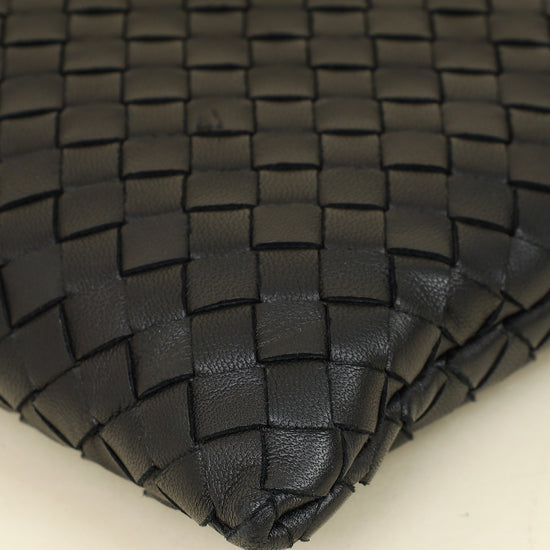 Bottega Veneta Black Intrecciato Pouch-Bottega Veneta-THE CLOSET