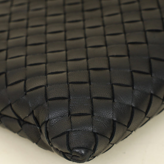 Bottega Veneta Black Intrecciato Pouch-Bottega Veneta-THE CLOSET