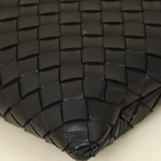 Bottega Veneta Black Intrecciato Pouch-Bottega Veneta-THE CLOSET