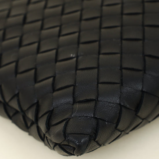 Bottega Veneta Black Intrecciato Pouch-Bottega Veneta-THE CLOSET