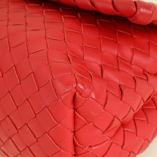 Bottega Veneta Red Intrecciato Olimpia Bag
