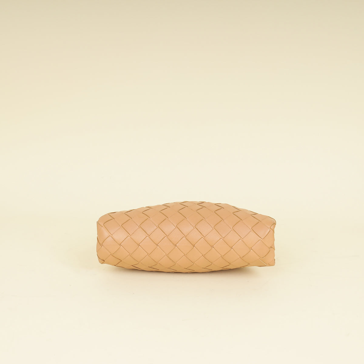 Bottega Veneta Nude Intrecciato Nappa Mini Pouch-Bottega Veneta-THE CLOSET