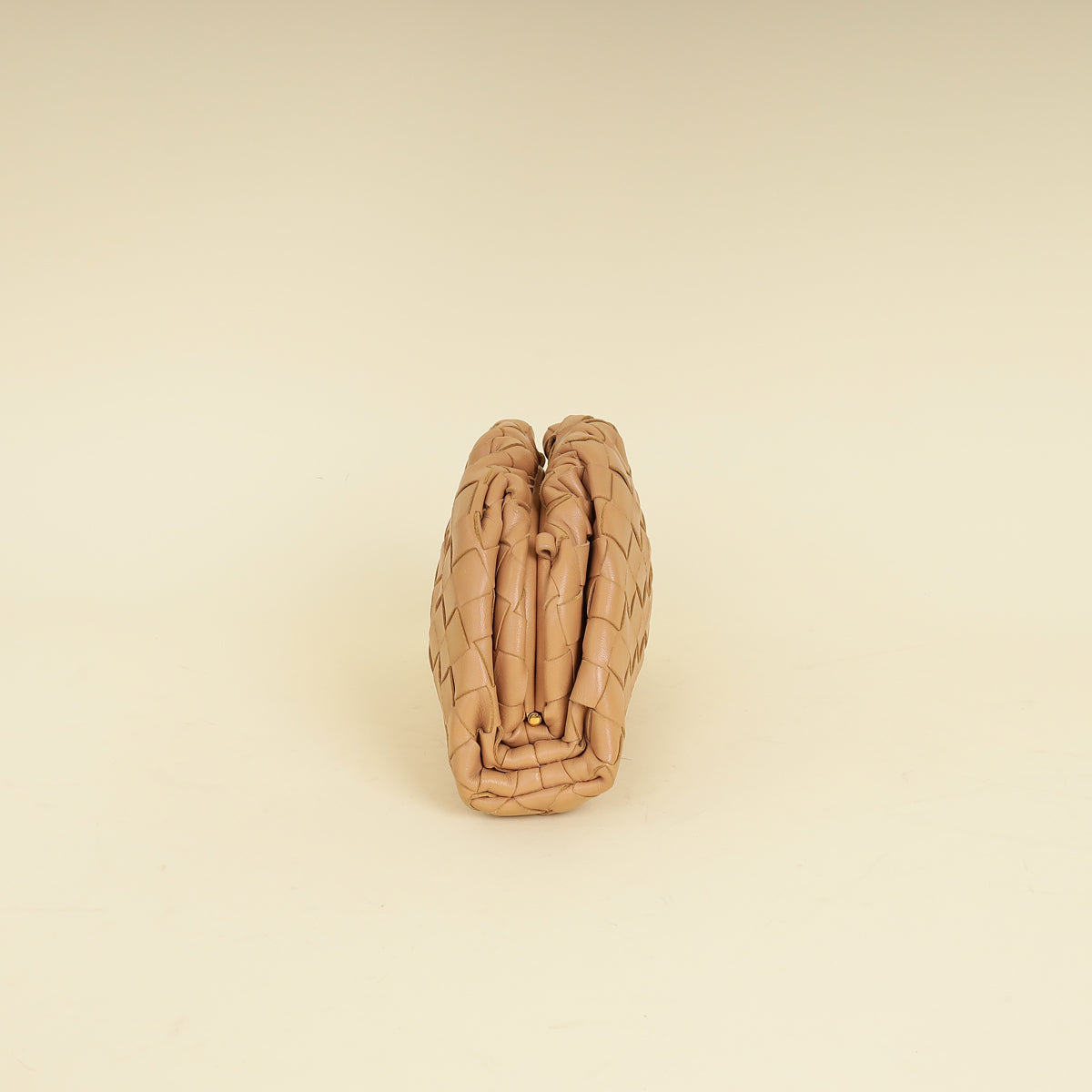 Bottega Veneta Nude Intrecciato Nappa Mini Pouch-Bottega Veneta-THE CLOSET