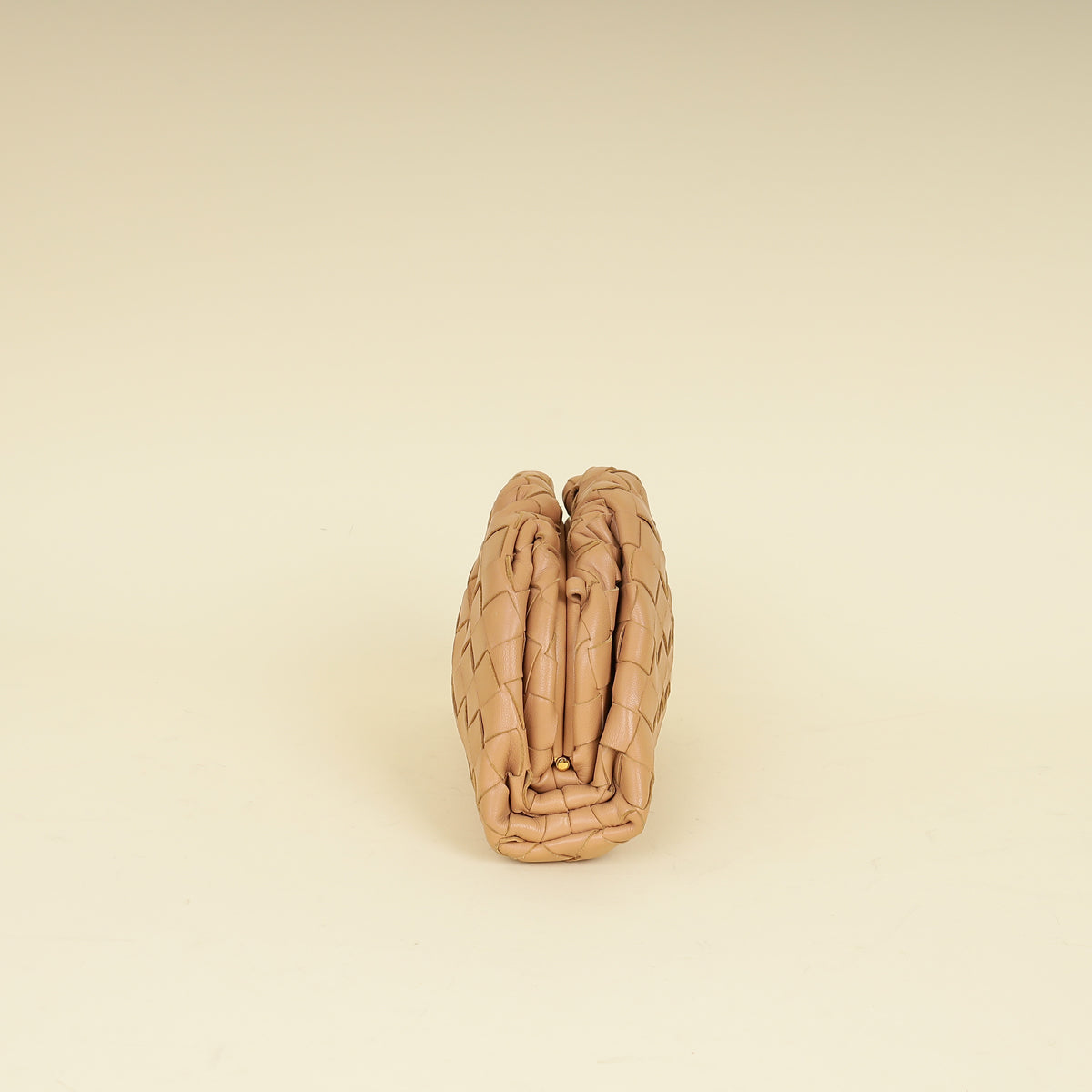 Bottega Veneta Nude Intrecciato Nappa Mini Pouch-Bottega Veneta-THE CLOSET