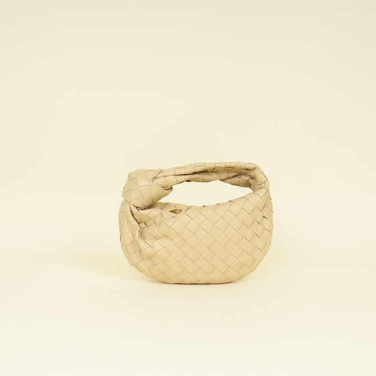 Bottega Veneta Beige Intrecciato Nappa Jodie Mini Bag