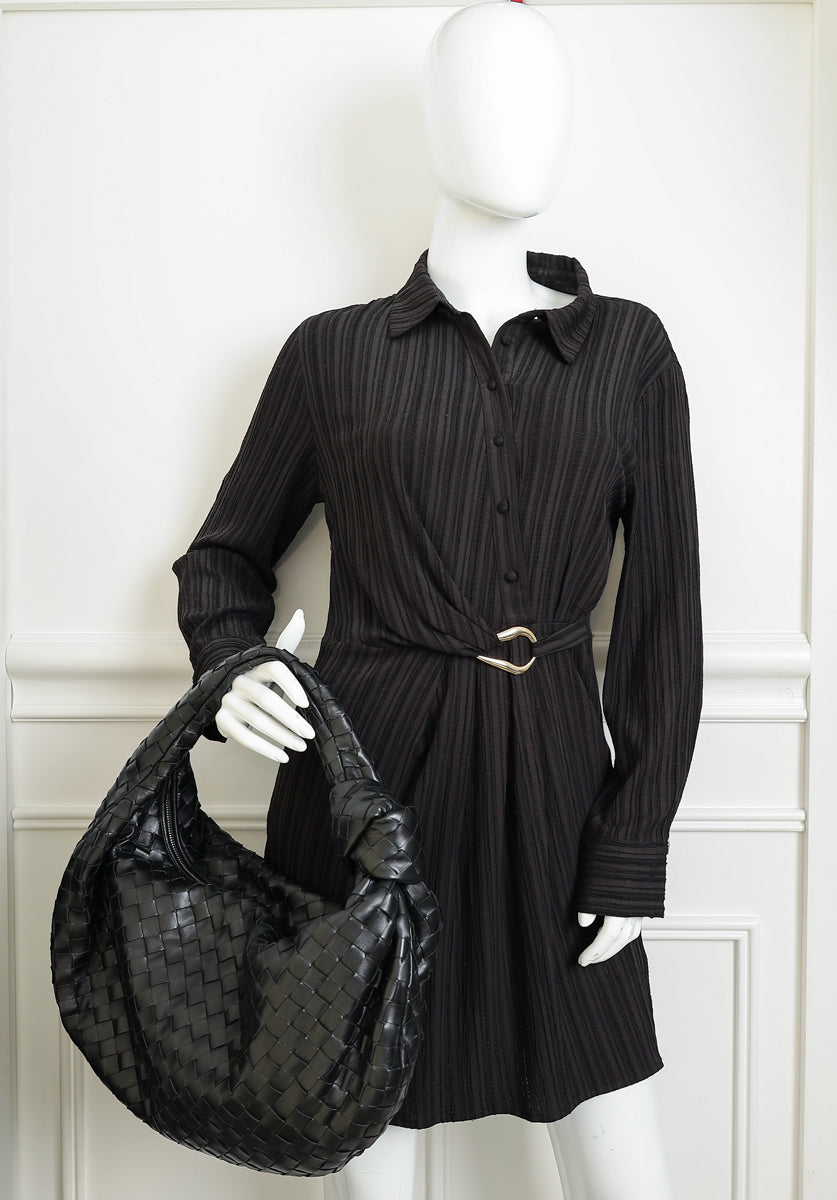 Bottega Veneta Black Intrecciato Nappa Classic Jodie Bag