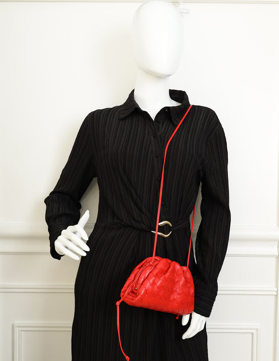 Bottega Veneta Red The Mini Pouch