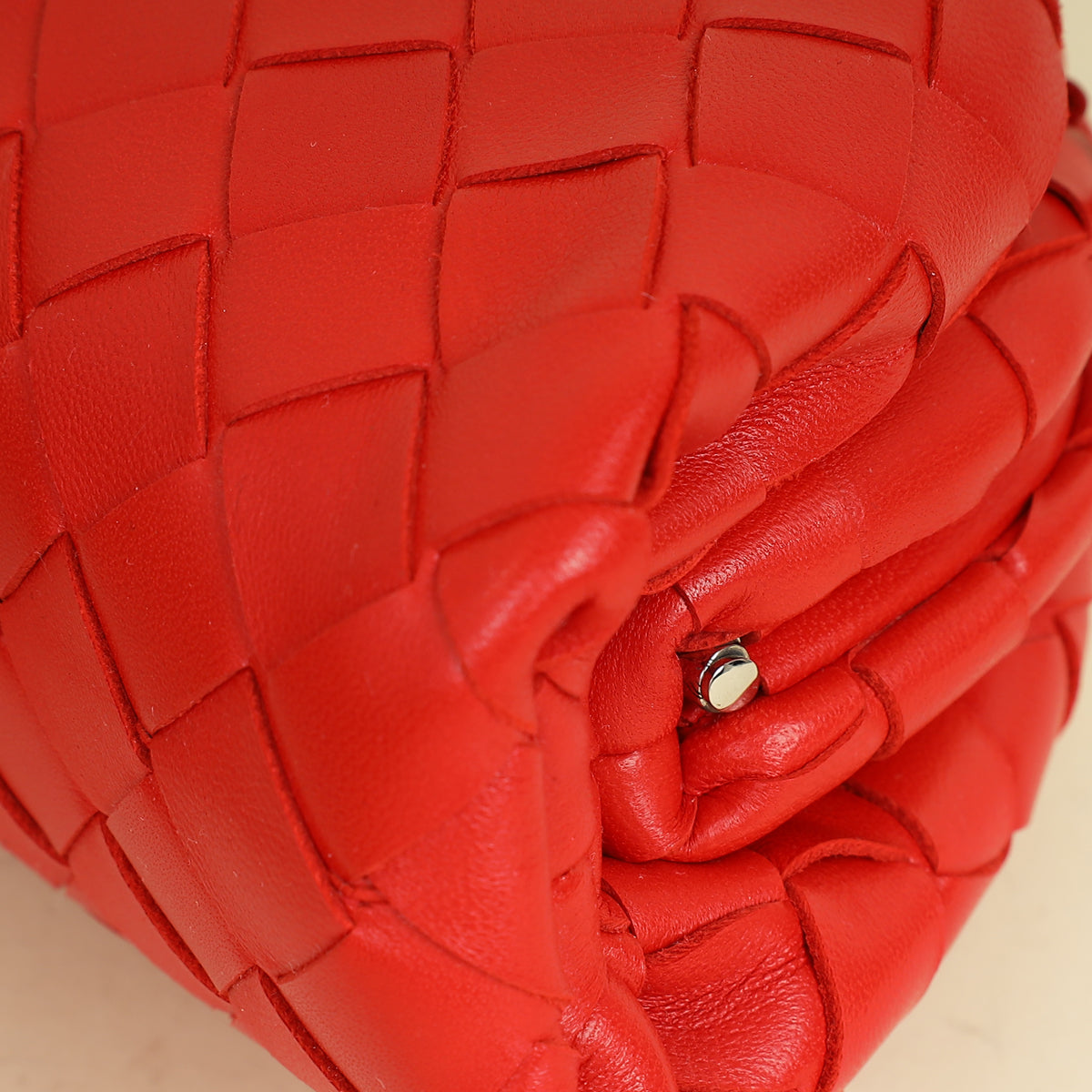 Bottega Veneta Red The Mini Pouch