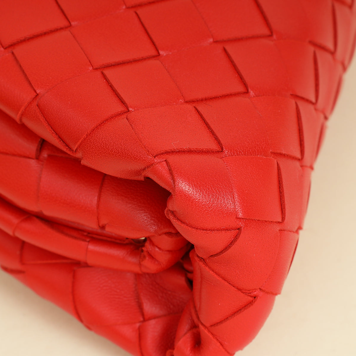 Bottega Veneta Red The Mini Pouch