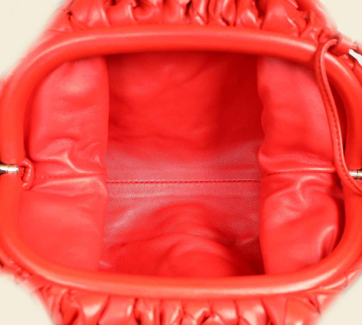 Bottega Veneta Red The Mini Pouch