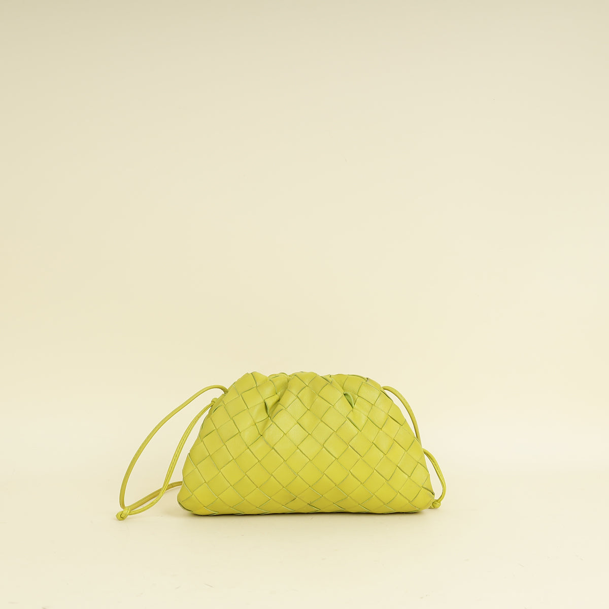 Bottega Veneta Lime Green Intrecciato Mini Pouch