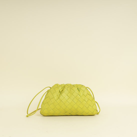Bottega Veneta Lime Green Intrecciato Mini Pouch