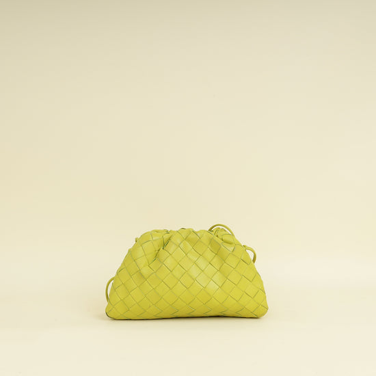 Bottega Veneta Lime Green Intrecciato Mini Pouch