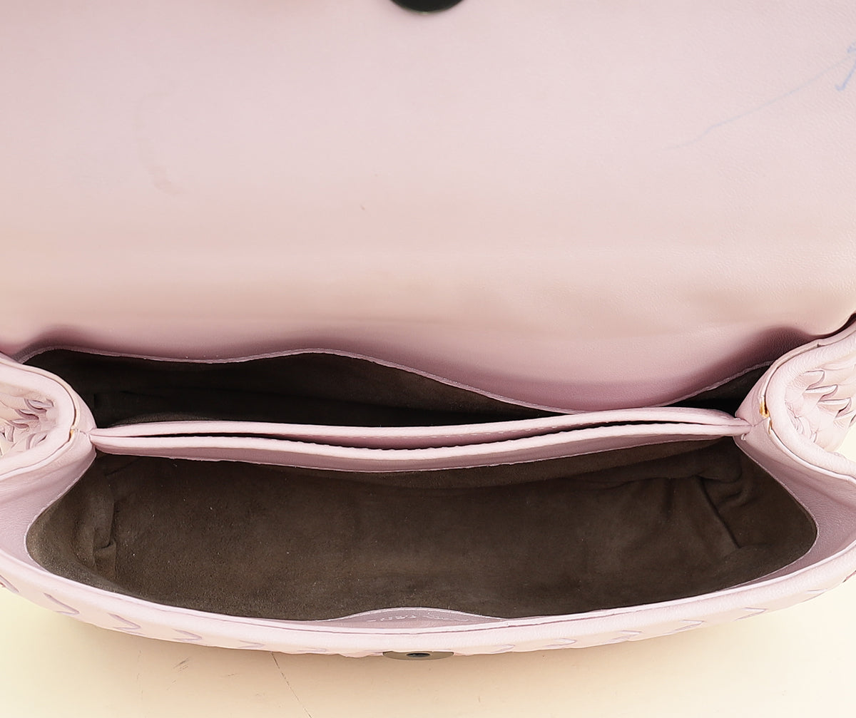 Bottega Veneta Pink Intrecciato Olimpia Baby Bag