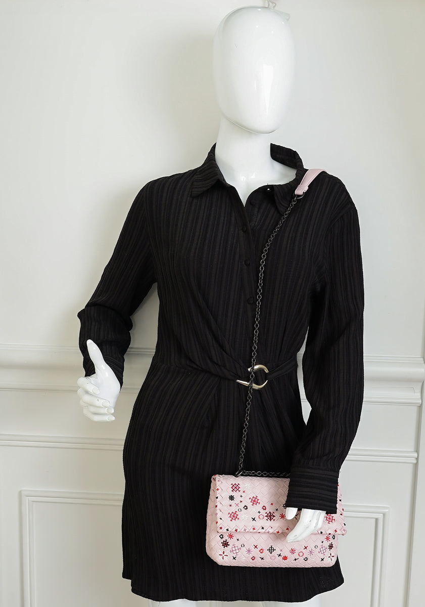 Bottega Veneta Pink Intrecciato Olimpia Baby Bag