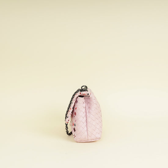 Bottega Veneta Pink Intrecciato Olimpia Baby Bag