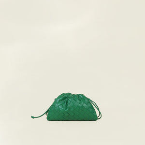 Bottega Veneta Green Intrecciato Leather Mini Pouch Bag