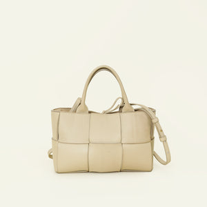 Bottega Veneta Beige Intrecciato Arco Mini Bag
