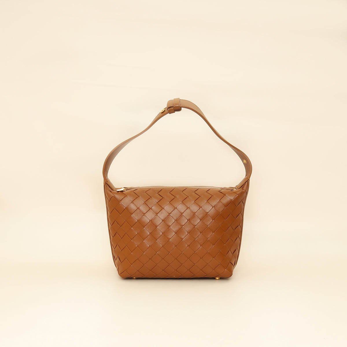 Bottega Veneta Brown Intrecciato Nappa Mini Wallace Bag-Bottega Veneta-THE CLOSET