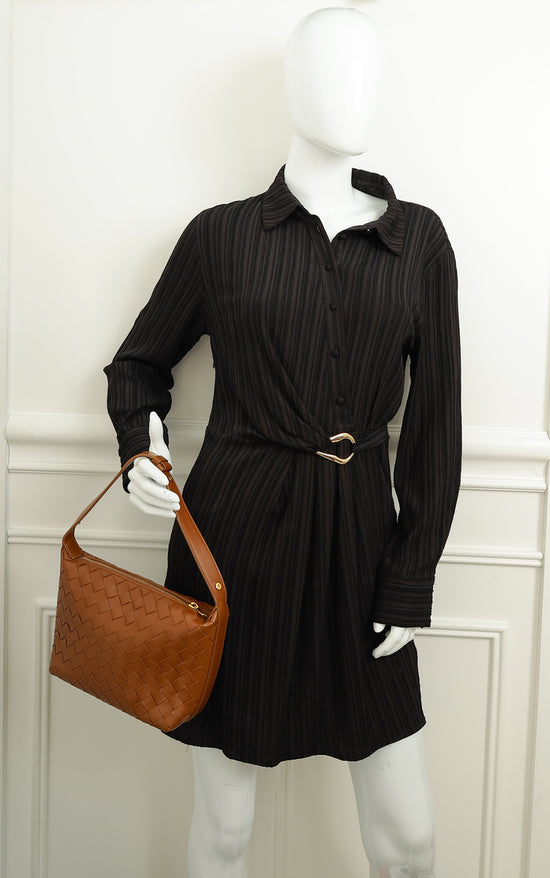 Bottega Veneta Brown Intrecciato Nappa Mini Wallace Bag-Bottega Veneta-THE CLOSET