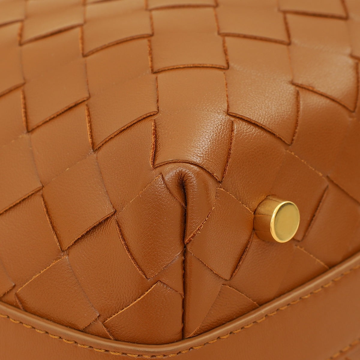Bottega Veneta Brown Intrecciato Nappa Mini Wallace Bag-Bottega Veneta-THE CLOSET