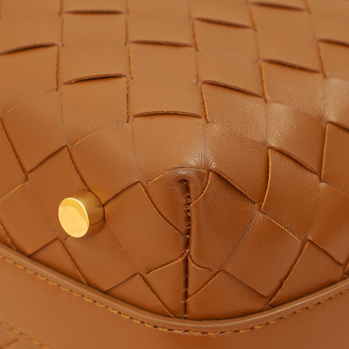 Bottega Veneta Brown Intrecciato Nappa Mini Wallace Bag-Bottega Veneta-THE CLOSET