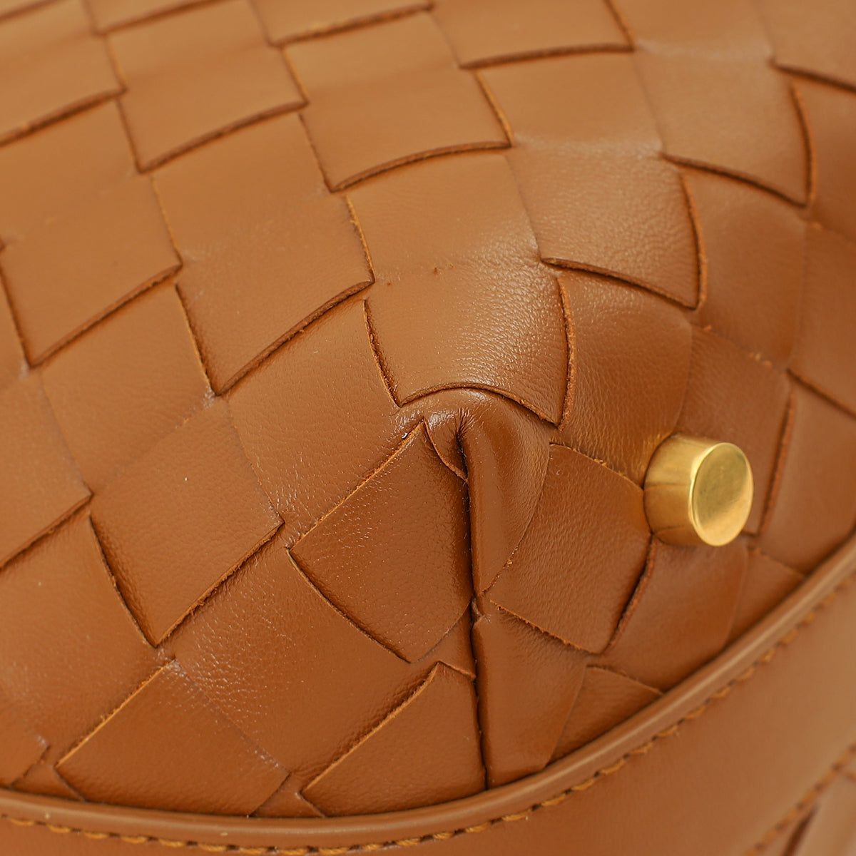 Bottega Veneta Brown Intrecciato Nappa Mini Wallace Bag-Bottega Veneta-THE CLOSET
