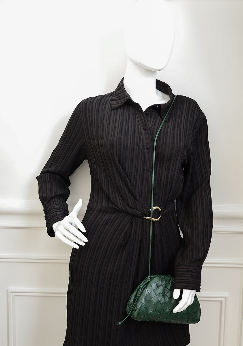 Bottega Veneta Raintree Intrecciato Mini Pouch-Bottega Veneta-THE CLOSET