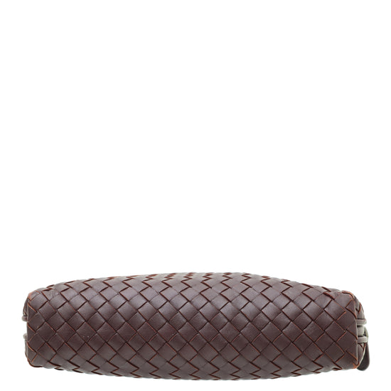 Bottega Veneta Burgundy Intrecciato Nappa Nodini Crossbody Bag