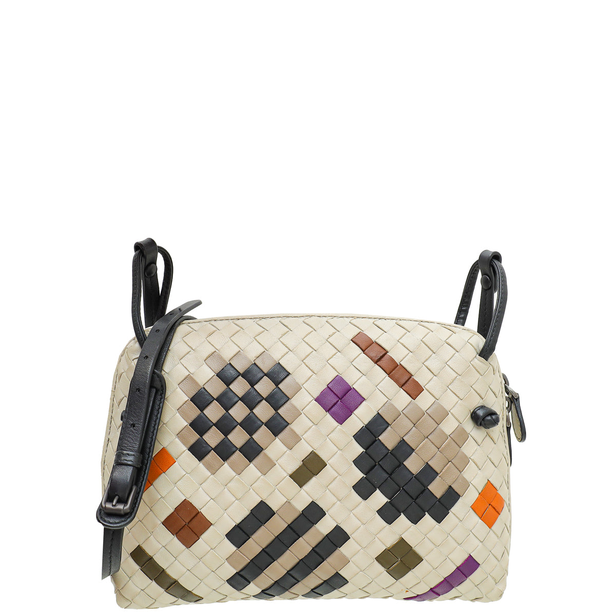 Bottega Veneta Multicolor Intrecciato Nappa Nodini Crossbody Bag-Bottega Veneta-THE CLOSET