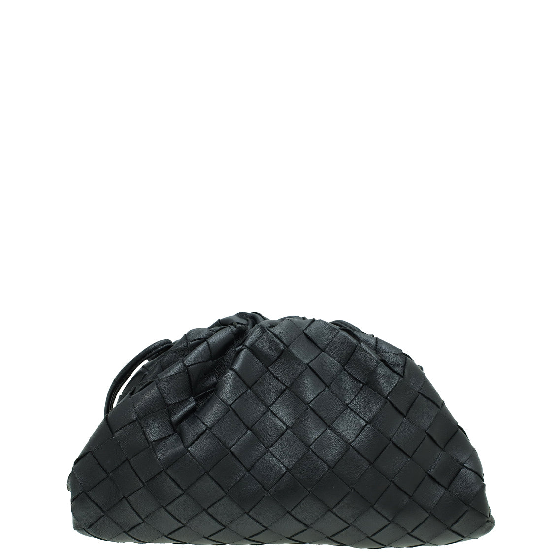 Bottega Veneta Black Intrecciato Nappa Mini Pouch Bag-Bottega Veneta-THE CLOSET
