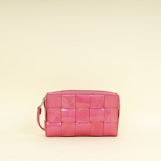 Bottega Veneta Azalea Metallic Intreccio Pouch